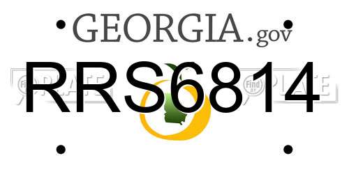 RRS6814 Georgia License Plate