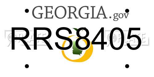RRS8405 Georgia License Plate