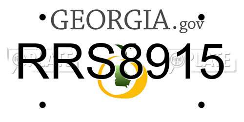 RRS8915 Georgia License Plate