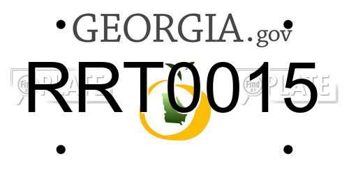 RRT0015 Georgia License Plate