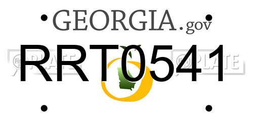 RRT0541 Georgia License Plate
