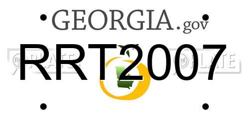 RRT2007 Georgia License Plate