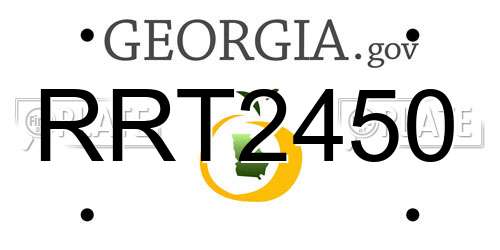 RRT2450 Georgia License Plate