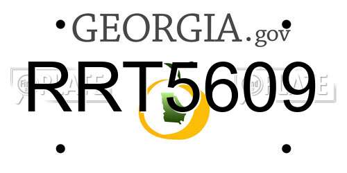RRT5609 Georgia License Plate