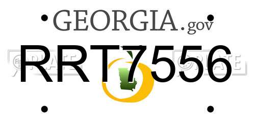 RRT7556 Georgia License Plate