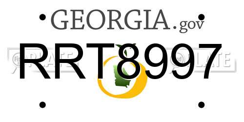 RRT8997 Georgia License Plate