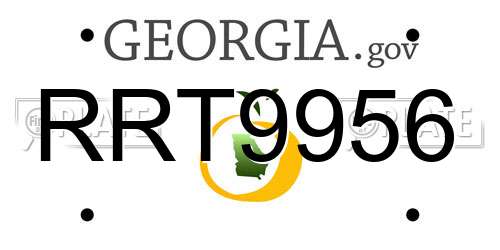 RRT9956 Georgia License Plate