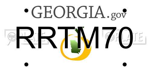 RRTM70 Georgia License Plate