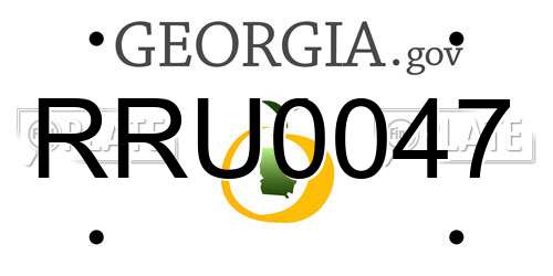 RRU0047 Georgia License Plate
