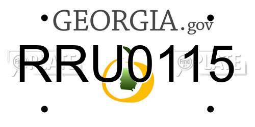 RRU0115 Georgia License Plate
