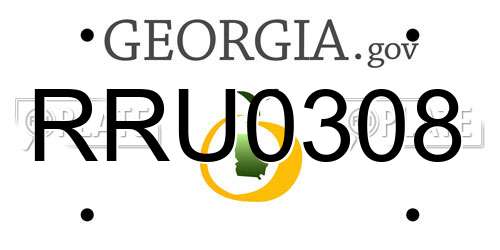 RRU0308 Georgia License Plate