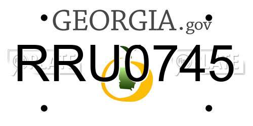 RRU0745 Georgia License Plate