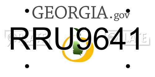 RRU9641 Georgia License Plate