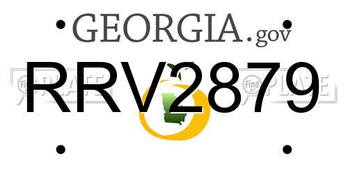 RRV2879 Georgia License Plate