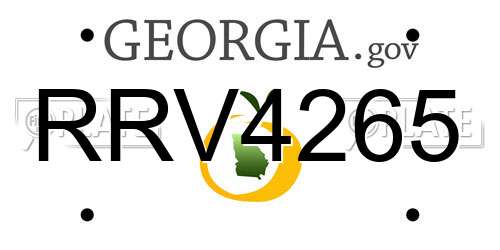 RRV4265 Georgia License Plate