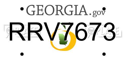 RRV7673 Georgia License Plate