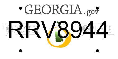 RRV8944 Georgia License Plate