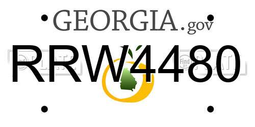 RRW4480 Georgia License Plate