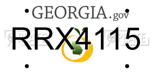 RRX4115 Georgia License Plate