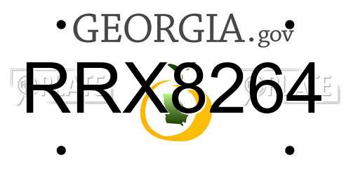 RRX8264 Georgia License Plate