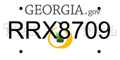 RRX8709 Georgia License Plate