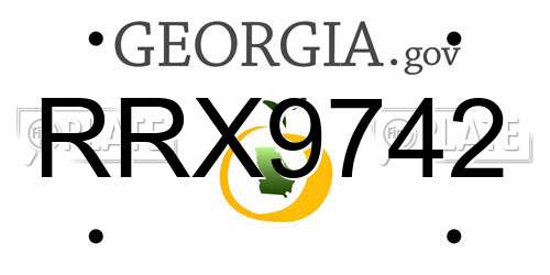 RRX9742 Georgia License Plate