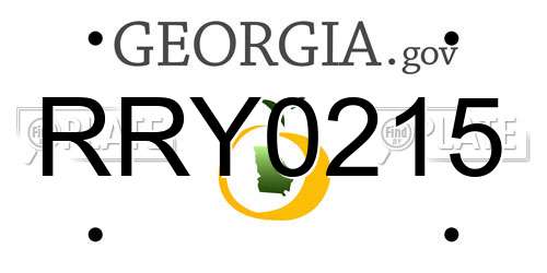 RRY0215 Georgia License Plate