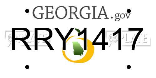 RRY1417 Georgia License Plate