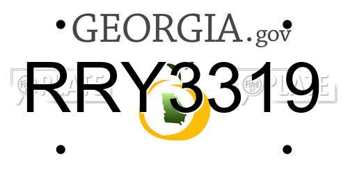 RRY3319 Georgia License Plate