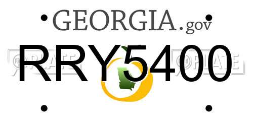 RRY5400 Georgia License Plate