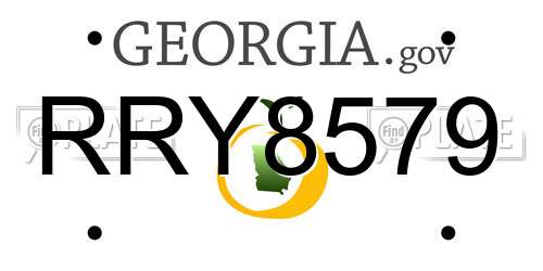 RRY8579 Georgia License Plate