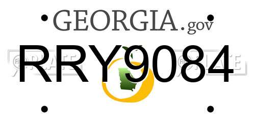 RRY9084 Georgia License Plate