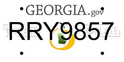RRY9857 Georgia License Plate