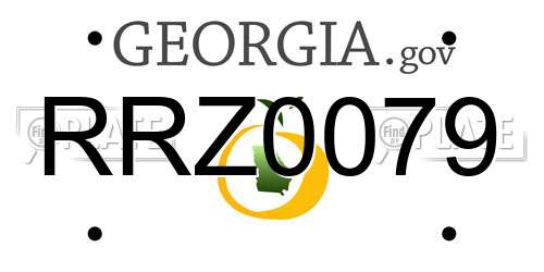 RRZ0079 Georgia License Plate