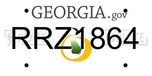 RRZ1864 Georgia License Plate