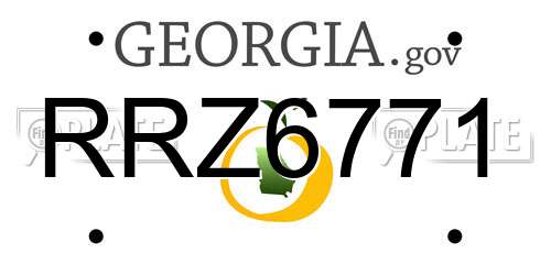 RRZ6771 Georgia License Plate