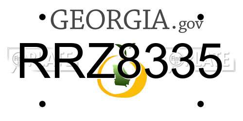 RRZ8335 Georgia License Plate