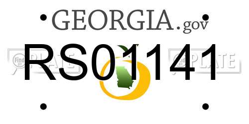 RS01141 Georgia License Plate