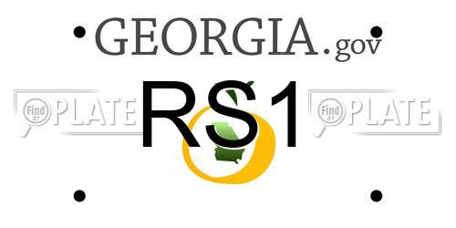 RS1 Georgia License Plate