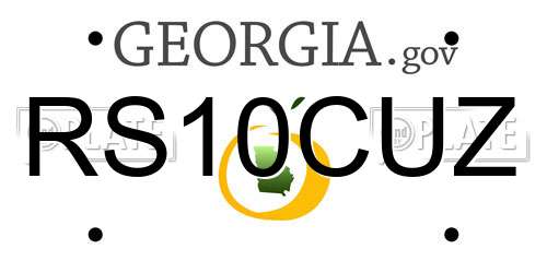 RS10CUZ Georgia License Plate