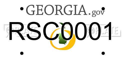 RSC0001 Georgia License Plate