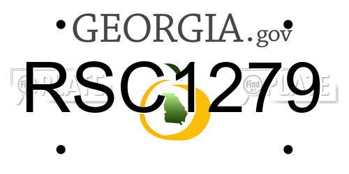 RSC1279 Georgia License Plate