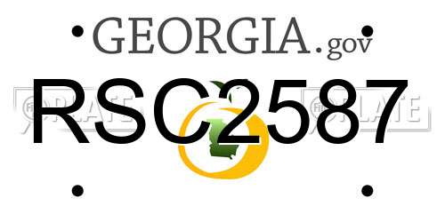 RSC2587 Georgia License Plate