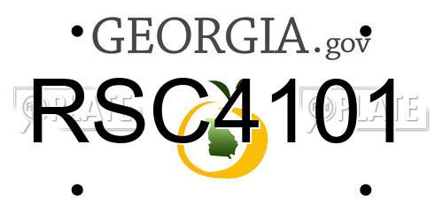 RSC4101 Georgia License Plate