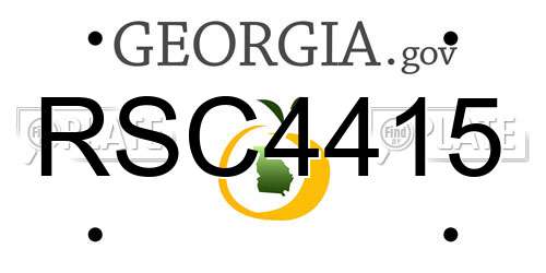 RSC4415 Georgia License Plate