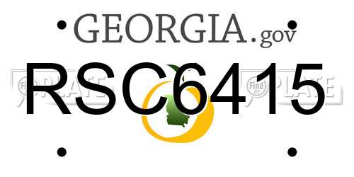 RSC6415 Georgia License Plate