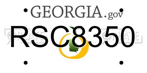 RSC8350 Georgia License Plate