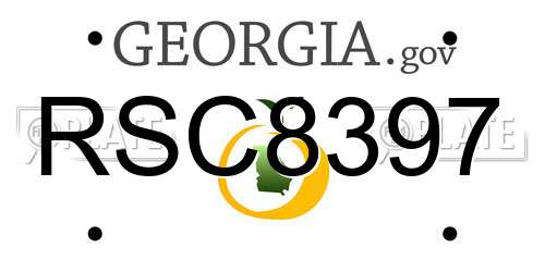 RSC8397 Georgia License Plate