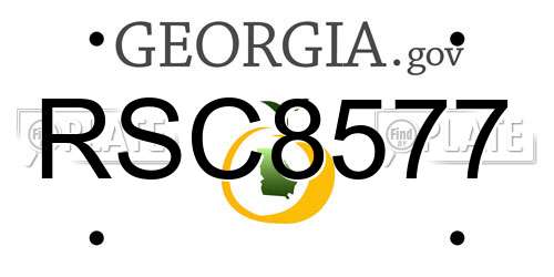RSC8577 Georgia License Plate