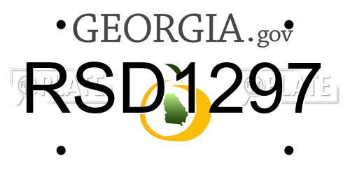 RSD1297 Georgia License Plate